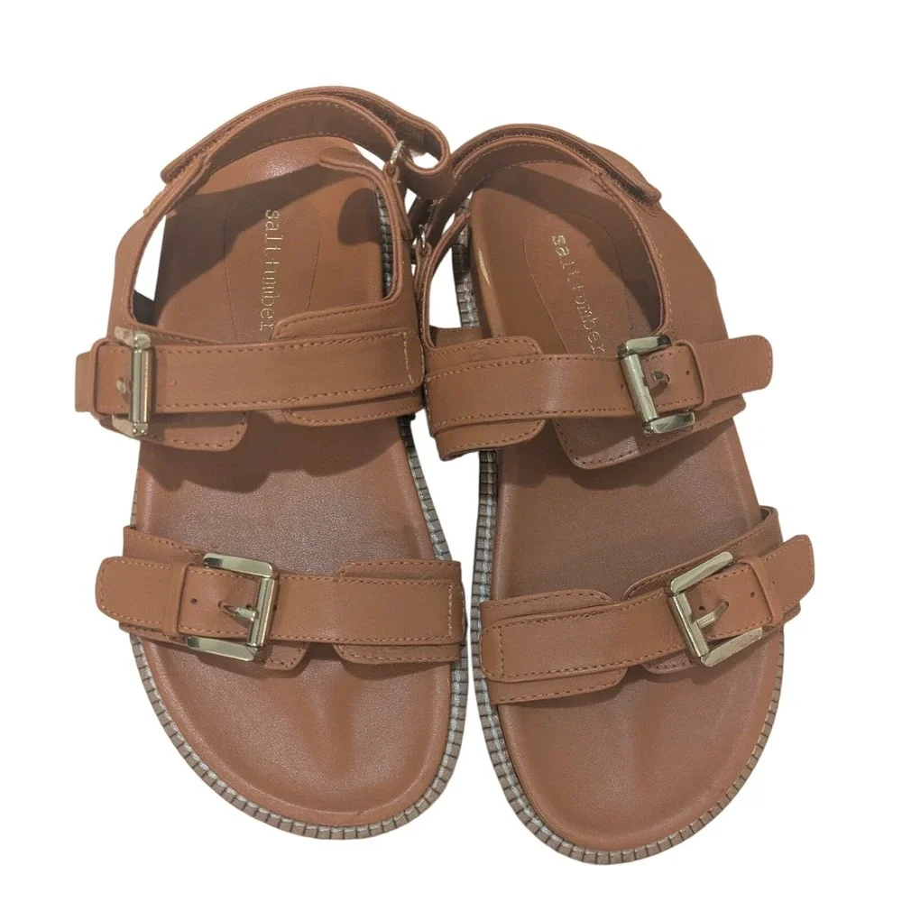 Women’s Tan Buckle Sandals